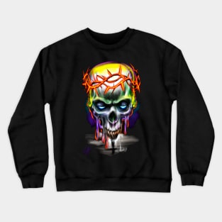 Crown Of Thorns Skull Crewneck Sweatshirt